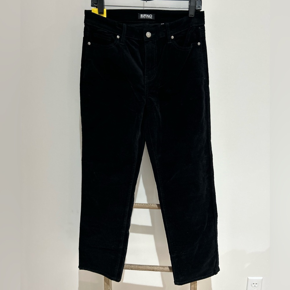 Buffalo David Bitton Black Corduroy Straight Leg Stretch Pants Women’s 6/28 NWT